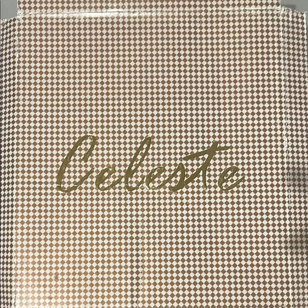Celeste Brown and White Checkered Item